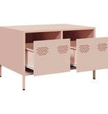 VidaXL Tv-meubel 68x50x43,5 cm koudgewalst staal roze