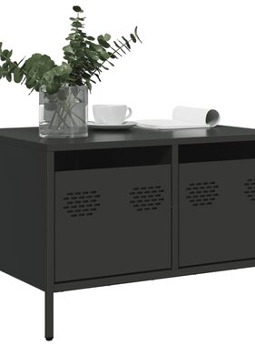 VidaXL Tv-meubel 68x50x43,5 cm koudgewalst staal zwart