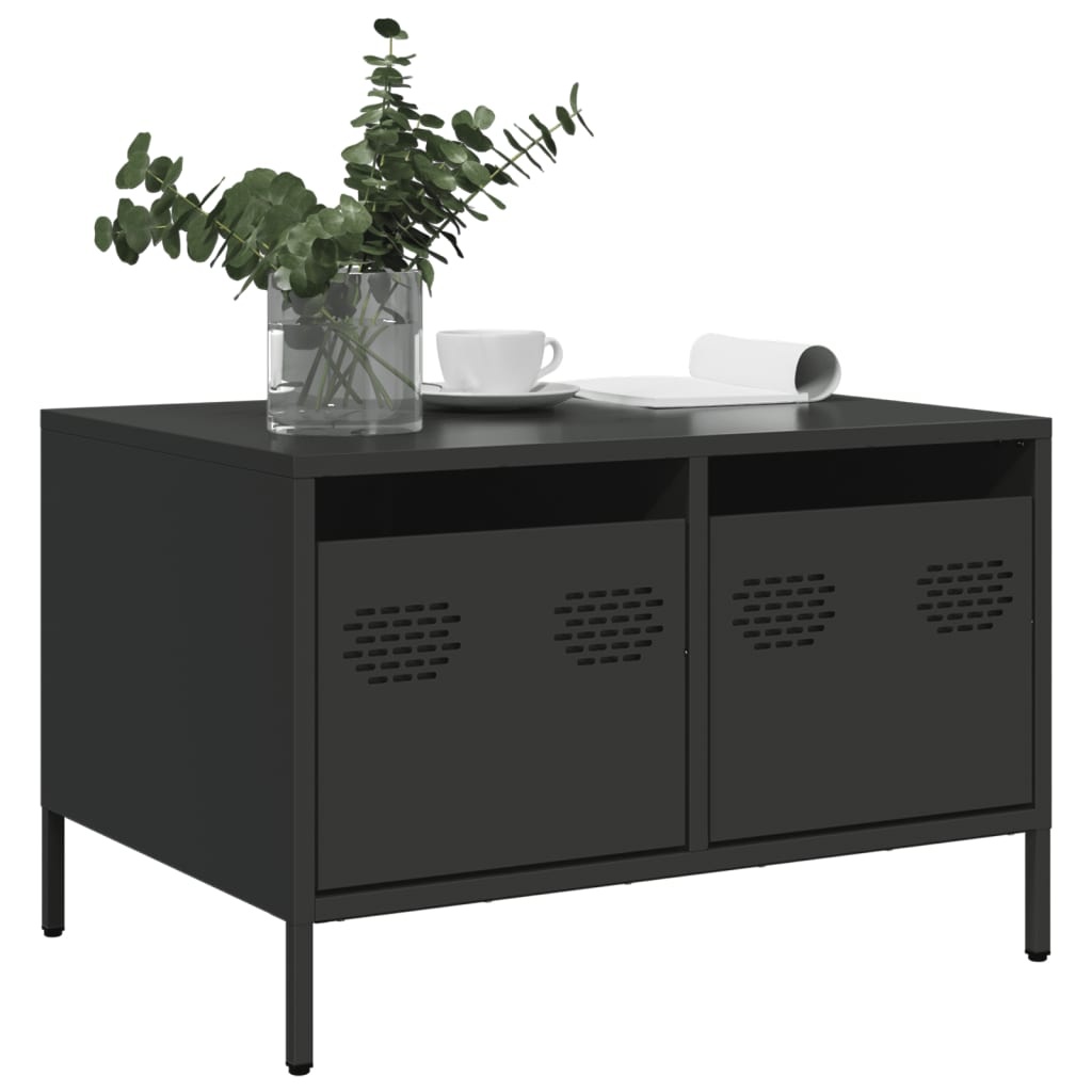 VidaXL Tv-meubel 68x50x43,5 cm koudgewalst staal zwart