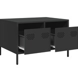 VidaXL Tv-meubel 68x50x43,5 cm koudgewalst staal zwart