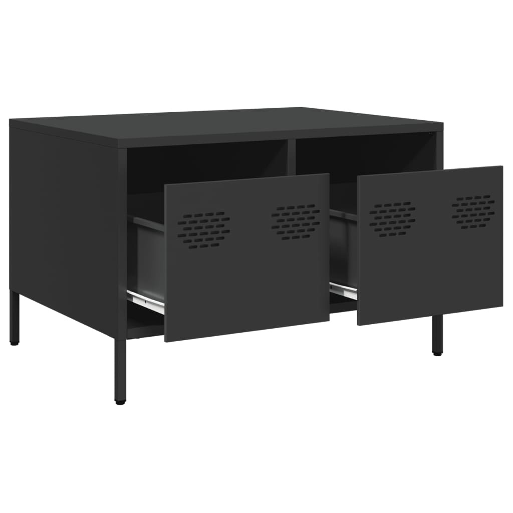 VidaXL Tv-meubel 68x50x43,5 cm koudgewalst staal zwart