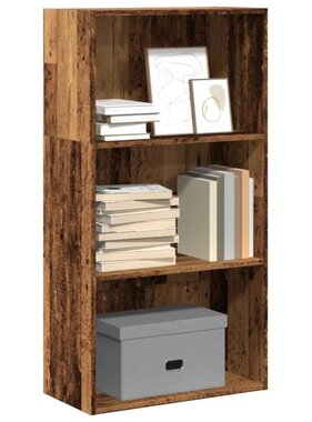 VidaXL Boekenkast 60x30x114 cm bewerkt hout oud houtkleurig
