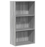 VidaXL Boekenkast 60x30x114 cm bewerkt hout grijs sonoma eikenkleurig