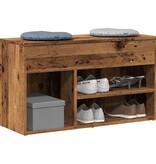 VidaXL Schoenenbank 80x30x45 cm bewerkt hout oud houtkleurig
