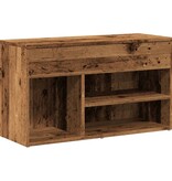 VidaXL Schoenenbank 80x30x45 cm bewerkt hout oud houtkleurig