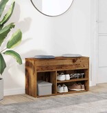 VidaXL Schoenenbank 80x30x45 cm bewerkt hout oud houtkleurig