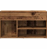 VidaXL Schoenenbank 80x30x45 cm bewerkt hout oud houtkleurig