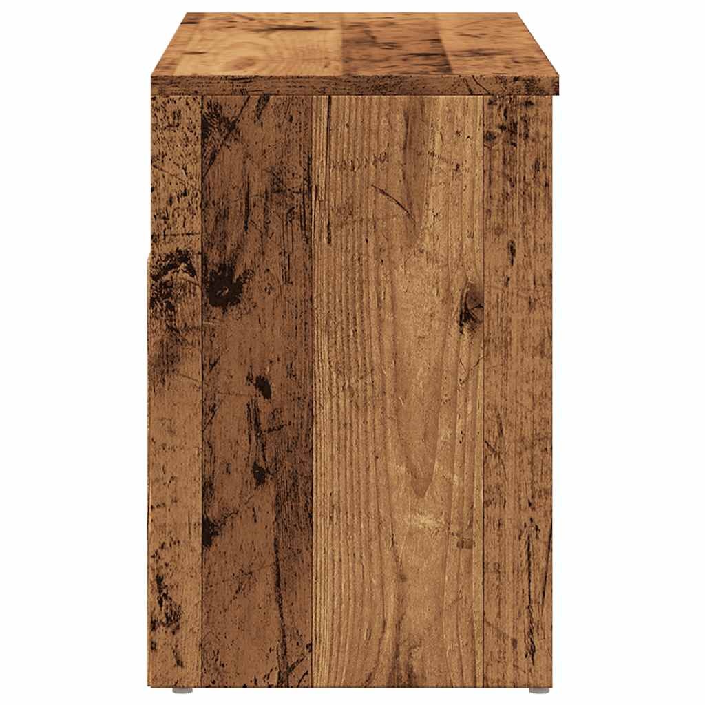 VidaXL Schoenenbank 80x30x45 cm bewerkt hout oud houtkleurig
