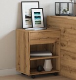 VidaXL Rolkast 46x36x59 cm bewerkt hout artisanaal eikenkleurig