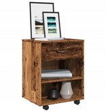 VidaXL Rolkast 46x36x59 cm bewerkt hout oud houtkleurig