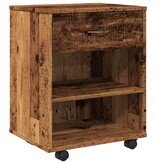 VidaXL Rolkast 46x36x59 cm bewerkt hout oud houtkleurig