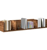 VidaXL Cd-wandschap 100x18x18 cm bewerkt hout oud houtkleurig