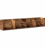 VidaXL Cd-wandschap 100x18x18 cm bewerkt hout oud houtkleurig