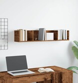 VidaXL Cd-wandschap 100x18x18 cm bewerkt hout oud houtkleurig