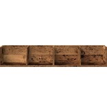 VidaXL Cd-wandschap 100x18x18 cm bewerkt hout oud houtkleurig