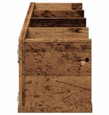 VidaXL Cd-wandschap 100x18x18 cm bewerkt hout oud houtkleurig
