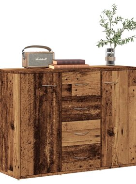 VidaXL Dressoir 88x30x64 cm bewerkt hout oud houtkleurig