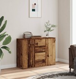 VidaXL Dressoir 88x30x64 cm bewerkt hout oud houtkleurig