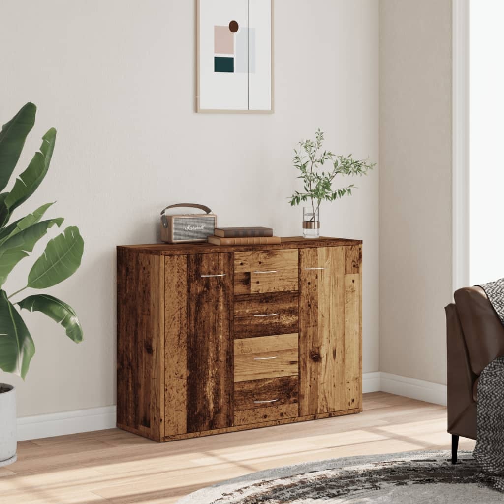 VidaXL Dressoir 88x30x64 cm bewerkt hout oud houtkleurig