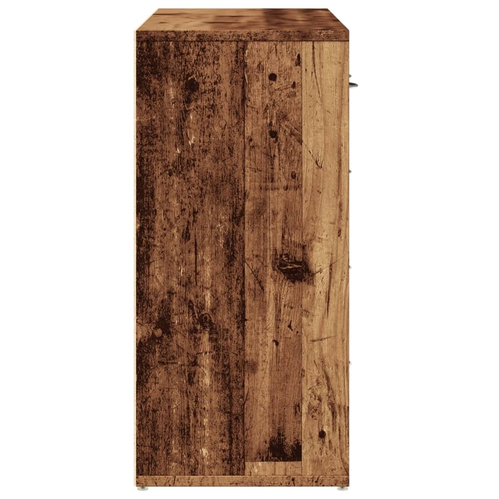 VidaXL Dressoir 88x30x64 cm bewerkt hout oud houtkleurig
