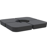 VidaXL 4-delige Set parasolvoeten voor kruisvoet parasol 100 kg PP
