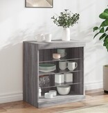 VidaXL Dressoir met LED-verlichting 60,5x37x67 cm grijs sonoma eiken