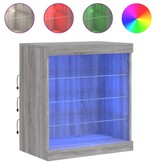 VidaXL Dressoir met LED-verlichting 60,5x37x67 cm grijs sonoma eiken
