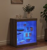 VidaXL Dressoir met LED-verlichting 60,5x37x67 cm grijs sonoma eiken