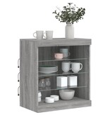 VidaXL Dressoir met LED-verlichting 60,5x37x67 cm grijs sonoma eiken