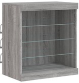 VidaXL Dressoir met LED-verlichting 60,5x37x67 cm grijs sonoma eiken