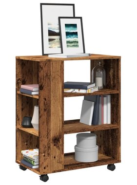VidaXL Rolkast 60x35x75 cm bewerkt hout oud houtkleurig