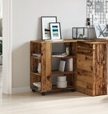 VidaXL Rolkast 60x35x75 cm bewerkt hout oud houtkleurig