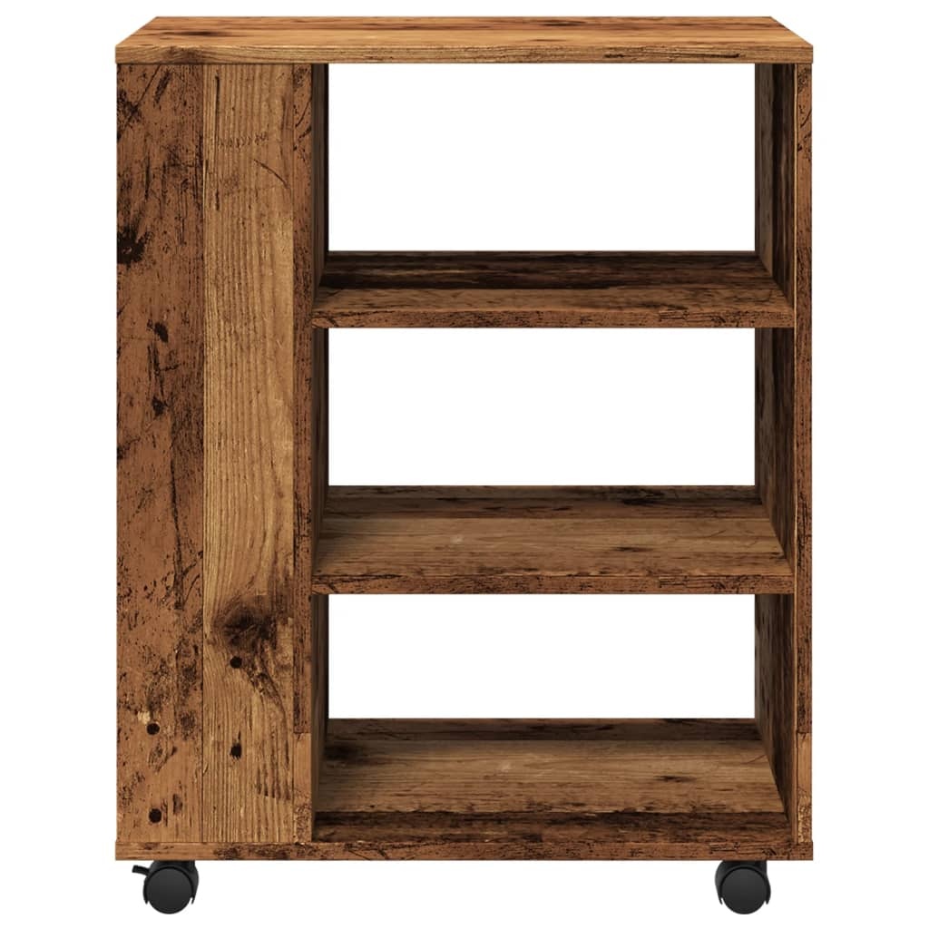 VidaXL Rolkast 60x35x75 cm bewerkt hout oud houtkleurig