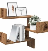 VidaXL Hoekwandschap 40x40x49,5 cm bewerkt hout out houtkleurig