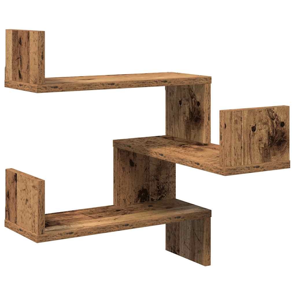 VidaXL Hoekwandschap 40x40x49,5 cm bewerkt hout out houtkleurig
