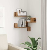 VidaXL Hoekwandschap 40x40x49,5 cm bewerkt hout out houtkleurig