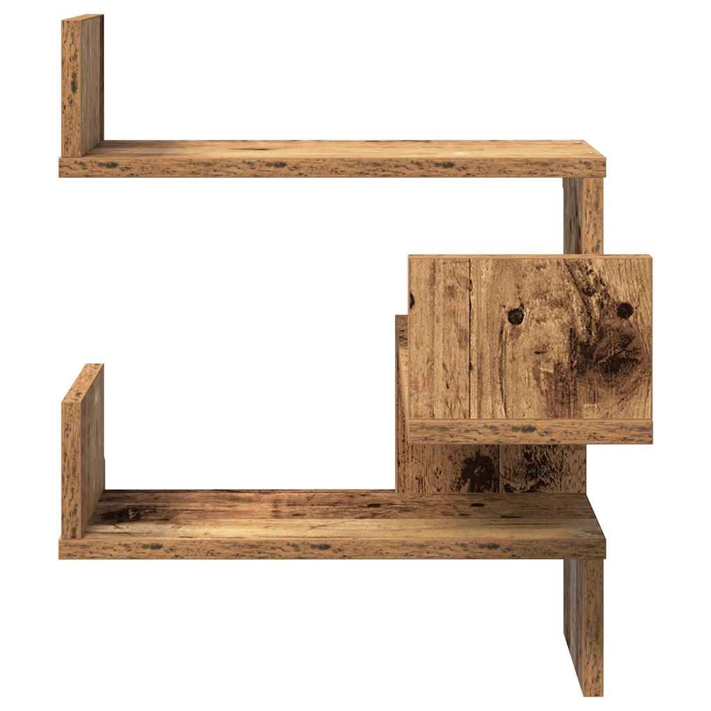 VidaXL Hoekwandschap 40x40x49,5 cm bewerkt hout out houtkleurig
