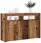 VidaXL Dressoir met LED 115,5x30x75 cm bewerkt hout oud hout