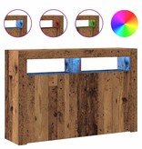 VidaXL Dressoir met LED 115,5x30x75 cm bewerkt hout oud hout