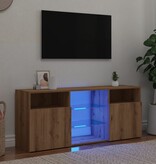 VidaXL Tv-meubel met LED 120x30x50 cm bewerkt hout artisanaal eiken