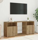 VidaXL Tv-meubel met LED 120x30x50 cm bewerkt hout artisanaal eiken