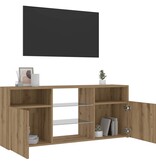 VidaXL Tv-meubel met LED 120x30x50 cm bewerkt hout artisanaal eiken