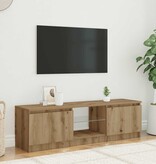 VidaXL Tv-meubel met LED 140x40x35,5 cm bewerkt hout artisanaal eiken