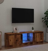 VidaXL Tv-meubel met LED 120x30x36 cm bewerkt hout oud hout
