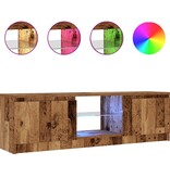 VidaXL Tv-meubel met LED 120x30x36 cm bewerkt hout oud hout