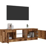 VidaXL Tv-meubel met LED 120x30x36 cm bewerkt hout oud hout