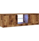 VidaXL Tv-meubel met LED 120x30x36 cm bewerkt hout oud hout