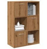 VidaXL Boekenrek 60,5x30x90 cm bewerkt hout artisanaal eikenkleurig
