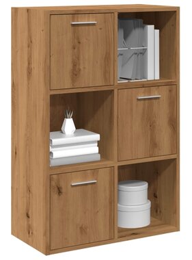 VidaXL Boekenrek 60,5x30x90 cm bewerkt hout artisanaal eikenkleurig