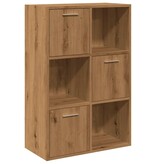 VidaXL Boekenrek 60,5x30x90 cm bewerkt hout artisanaal eikenkleurig